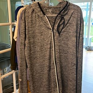 Mens moisture wicking zip up hoodie